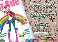 Pet Lover Roxy из команды винкс в игре для девочек