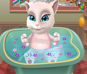 Ванна для дочки кошки Анжелы 