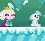 Принцесса Эльза и снеговик Олаф спасают Анну