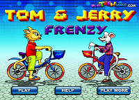 Том и Джерри на велосипеде
