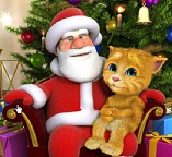 Говорящий котенок Джинджер и Дед Мороз