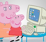 Пазлы. Свинка Пеппа осваивает компьютер
