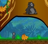 Тарзан. Обезьянка собирает бананы