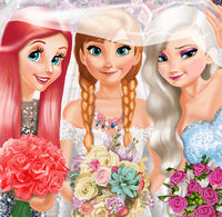Игра Принцессы Диснея: Невеста Анна и ее подружки Эльза и Ариэль
