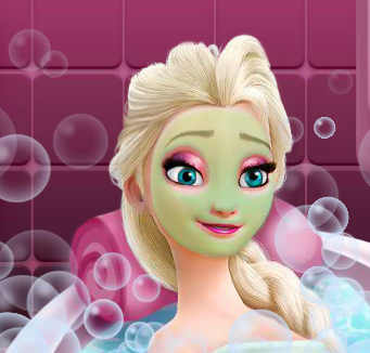 Спа ванна с пузырями для принцессы Эльзы