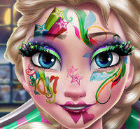 Новогодний макияж: Аквагрим для принцессы Эльзы